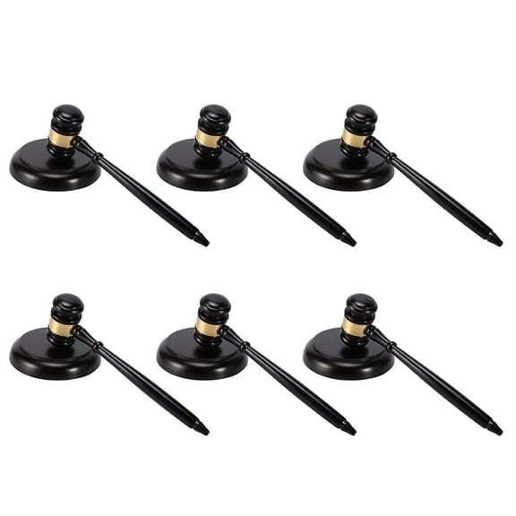 6X Wooden Judge'S Gavel Auction Hammer with Sound Block for Attorney Judge Auction Handwork