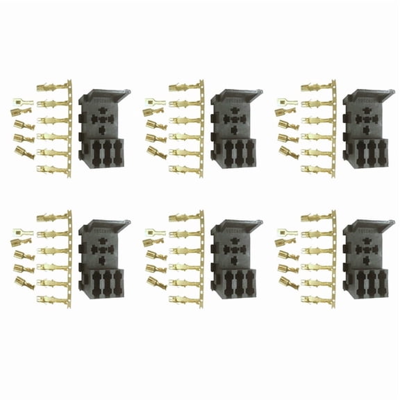 6X for Car Rv Yacht Relay & 3 Fuse Base Kit - 4, 5 Pin & Flasher Relays Ato Fuses Holder Socket Box