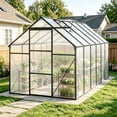 thumbnail image 1 of CarButler 6x10ft Polycarbonate Greenhouse Heavy Duty Walk-in Garden House with Sliding Door and Vent for Outdoor Garden Backyard Black, 1 of 11
