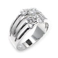 thumbnail image 1 of 6X197 - High-Polished 925 Sterling Silver Ring with AAA Grade CZ in Clear, 1 of 1