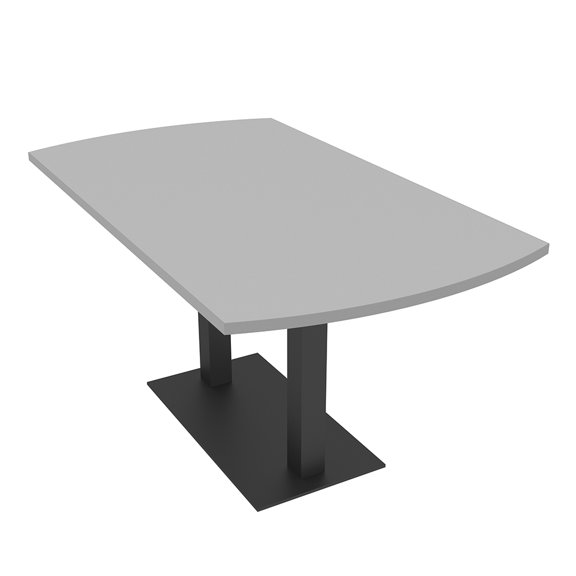 6X3 Arc Rectangle Conference Table Square Metal Base Data Electric
