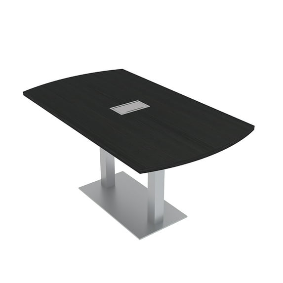6X3 Arc Rectangle Conference Table Square Metal Base Data Electric
