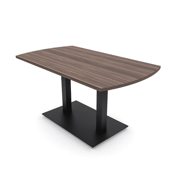 6X3 Arc Rectangle Conference Table Square Metal Base Data Electric
