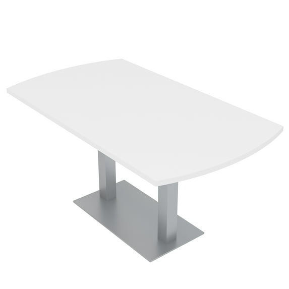 6X3 Arc Rectangle Conference Table Square Metal Base Data Electric