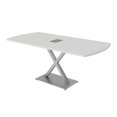 thumbnail image 1 of 6X3 Arc Rectangle Conference Table With X Base Data And Electric, 1 of 7