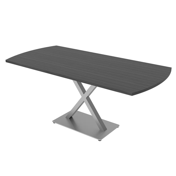 6X3 Arc Rectangle Conference Table With X Base Data And Electric