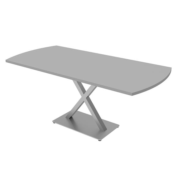 6X3 Arc Rectangle Conference Table With X Base Data And Electric