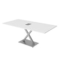 thumbnail image 1 of 6X3 Rectangular Conference Room Table With X Base Power And Data Unit, 1 of 7