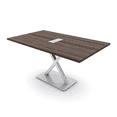 thumbnail image 1 of 6X3 Rectangular Conference Room Table With X Base Power And Data Unit, 1 of 7