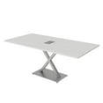 thumbnail image 1 of 6X3 Rectangular Conference Room Table With X Base Power And Data Unit, 1 of 7