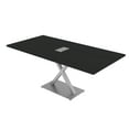 thumbnail image 1 of 6X3 Rectangular Conference Room Table With X Base Power And Data Unit, 1 of 7