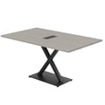 thumbnail image 1 of 6X3 Rectangular Conference Room Table With X Base Power And Data Unit, 1 of 7