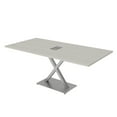 thumbnail image 1 of 6X3 Rectangular Conference Room Table With X Base Power And Data Unit, 1 of 7