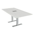 thumbnail image 1 of 6X3 Rectangular Conference Table With Metal T Bases And Power Module, 1 of 7