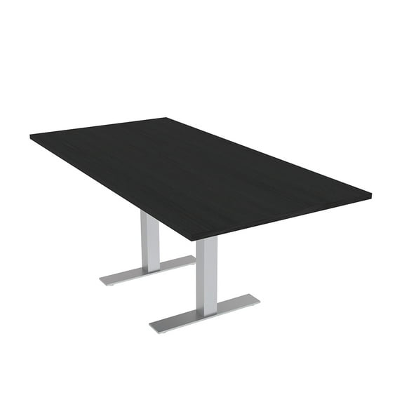 6X3 Rectangular Conference Table With Metal T Bases And Power Module
