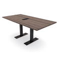 thumbnail image 1 of 6X3 Rectangular Conference Table With Metal T Bases And Power Module, 1 of 7