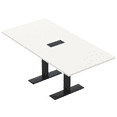 thumbnail image 1 of 6X3 Rectangular Conference Table With Metal T Bases And Power Module, 1 of 7