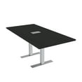 thumbnail image 1 of 6X3 Rectangular Conference Table With Metal T Bases And Power Module, 1 of 7