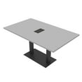 thumbnail image 1 of 6X3 Rectangular Conference Table With Square Metal Base Power Module, 1 of 8