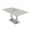 thumbnail image 1 of 6X3 Rectangular Conference Table With Square Metal Base Power Module, 1 of 8