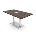 thumbnail image 1 of 6X3 Rectangular Conference Table With Square Metal Base Power Module, 1 of 8
