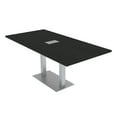 thumbnail image 1 of 6X3 Rectangular Conference Table With Square Metal Base Power Module, 1 of 8