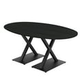 thumbnail image 1 of 6X4 Conference Table With X Base Boat Oval Shape Data And Electric, 1 of 5