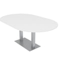 thumbnail image 1 of 6X4 Racetrack Conference Table Metal Base Electric Unit Harmony Series, 1 of 6