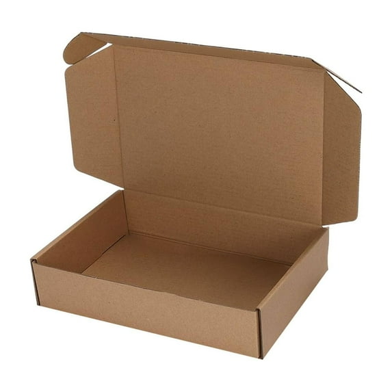 6X4X2 Inches Medium Cardboard Mailing Boxes, Brown Corrugated Packaging for Small Business, Easy Assembly Snap Design for Shipping Gifts Books Stationery, 1* (23X16X5Cm) Airplane Box