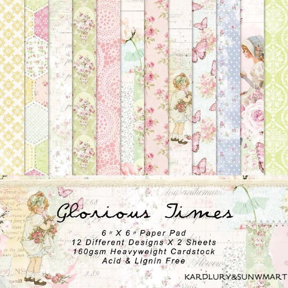6X6 Inch Single-Sided Scrapbooking Cardstock Decorative Paper 48 Sheets for Card Making Journaling Planner Origami Decoupage Scrapbook Paper Pad Photo Album Crafting Materials Supplies