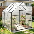 thumbnail image 1 of CarButler 6x6ft Polycarbonate Greenhouse Heavy Duty Walk-in Garden House with Sliding Door and Vent for Outdoor Garden Backyard Black, 1 of 9