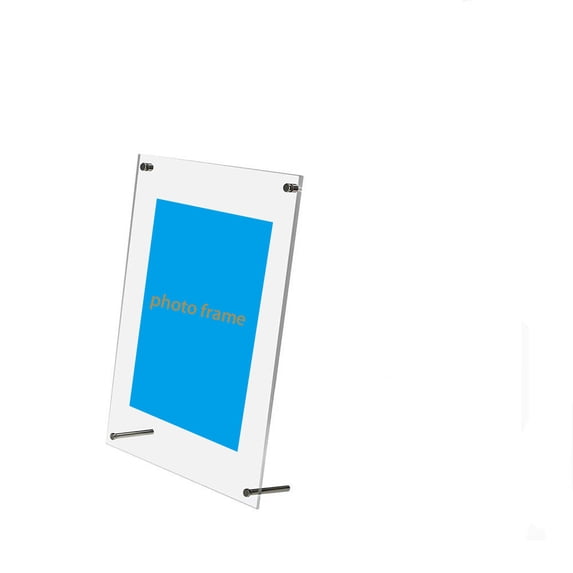 Floating Desktop Frame 6X8 Clear Acrylic Picture Frames Acrylic Free Standing Photo Frame ...