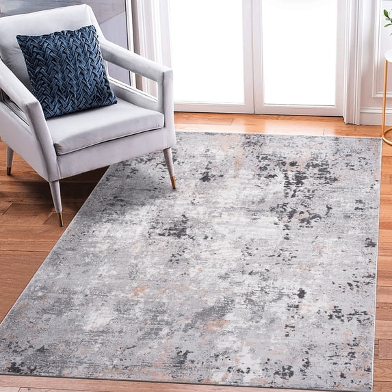 6X9 Medium Pile Rug - Stain Resistant Loop Pile - Bedroom, Living Room & Dining - Durable for High Traffic