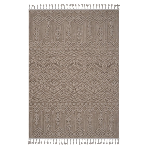 6X9 Natural /Traditional Indoor/Outdoor Area Rug