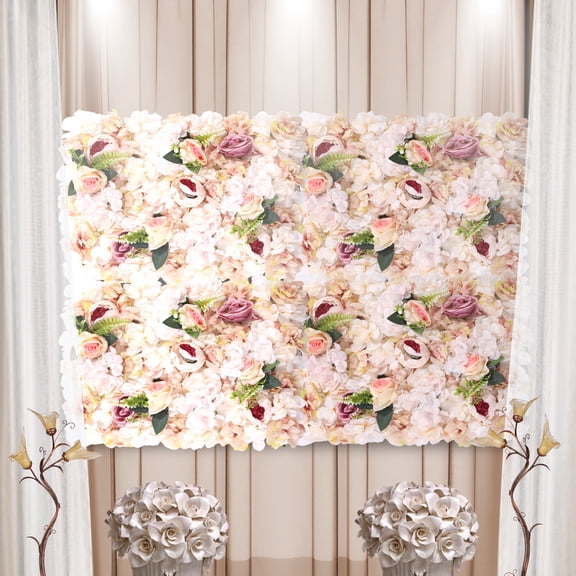 6XFlower Wall Panel Floral Backdrop Pink Yellow Wedding Party Flower Wall Decor