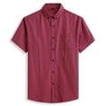 thumbnail image 1 of 6XL 7XL 8XL 9XL 10XL 12XL Plus Size Men's Plaid Short Sleeve Shirt Fashion Business Casual Loose Straight Shirt Male Clothes, 1 of 6