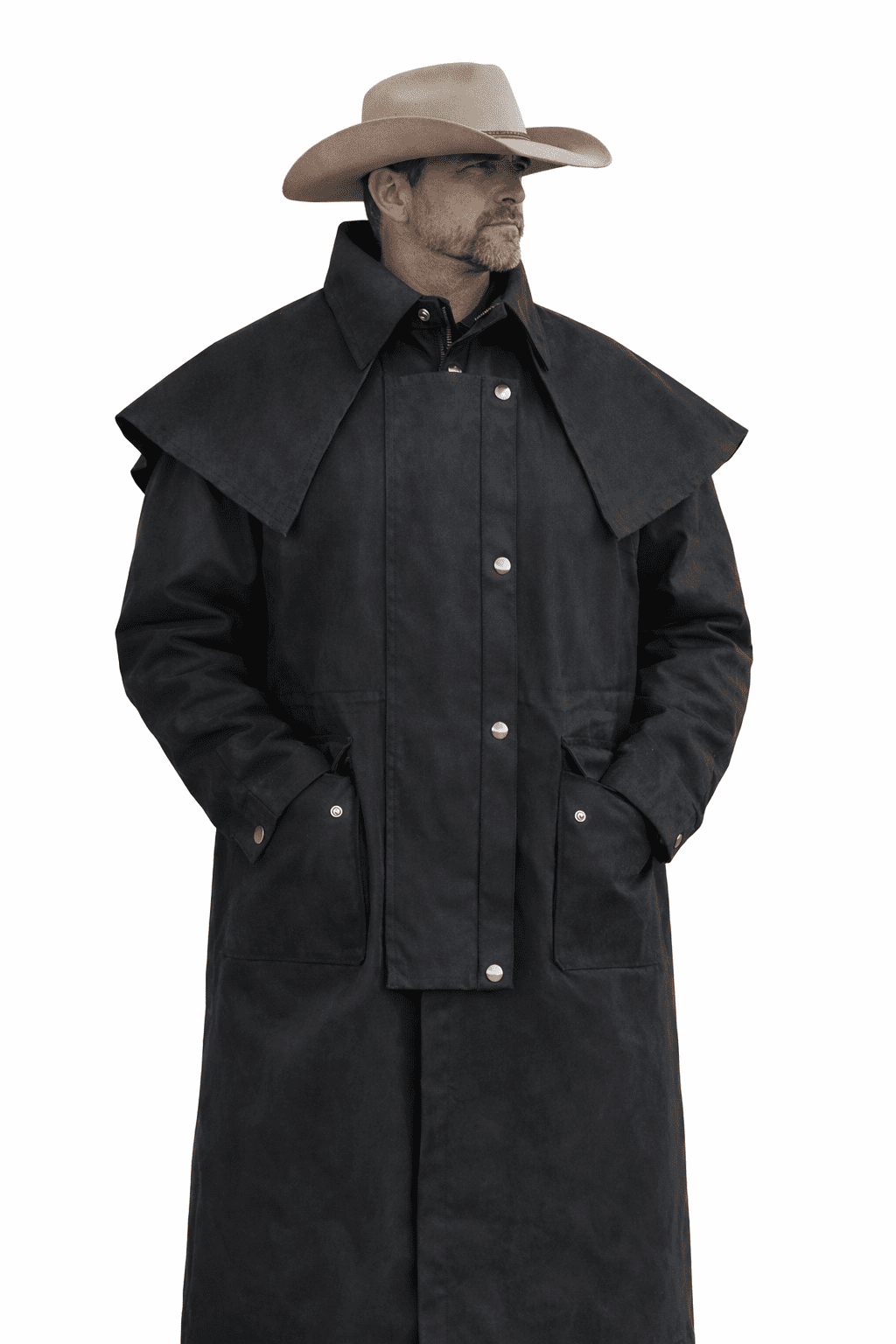 6XL Mens Oilskin Western Australian Waterproof Duster Coat Jacket