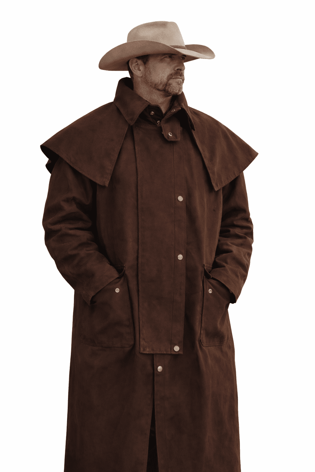 6XL Mens Oilskin Western Australian Waterproof Duster Coat Jacket