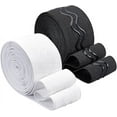thumbnail image 1 of 6Yards Non-Slip Silicone Knit Fabric Flat Polyester Elastic Gripper Band 1.5 Inch Wide Black White Heavy Stretch for Garment Sewing Project, 1 of 9
