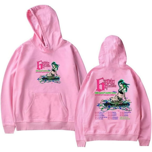 6arelyhuman The Sassy Scene Tour 2025 Merch Hoodie Pockets Drawstring Unisex Hooded Sweatshirt Fashion Clothing