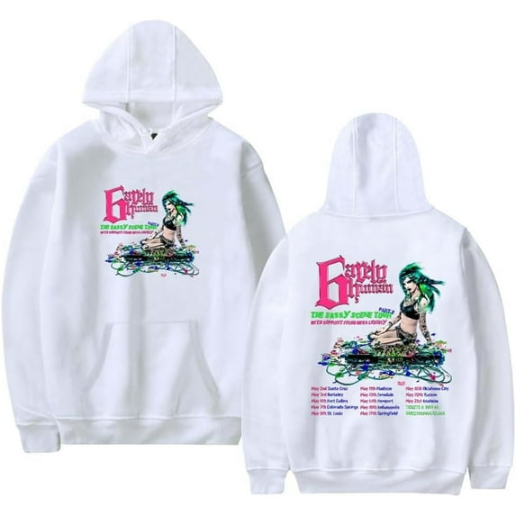 6arelyhuman The Sassy Scene Tour 2025 Merch Hoodies Casual Hooded Sweatshirt Unisex Pullover Clothing