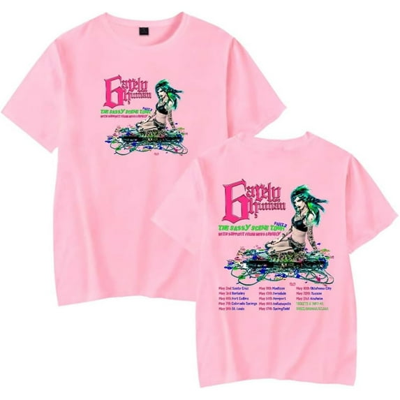 6arelyhuman The Sassy Scene Tour 2025 Merch T-Shirt Casual Short Sleeved T Shirt Unisex TShirt