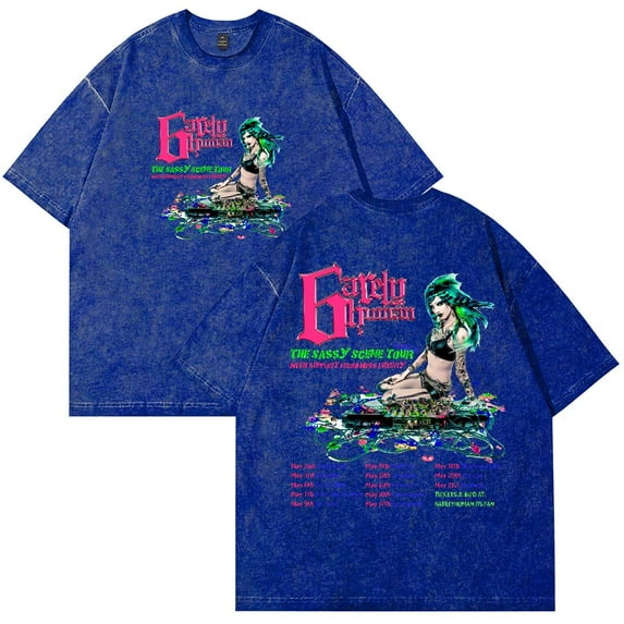 6arelyhuman The Sassy Scene Tour 2025 T-Shirt Vintage Wash Tee Women Men Short Sleeve Crewneck Tee