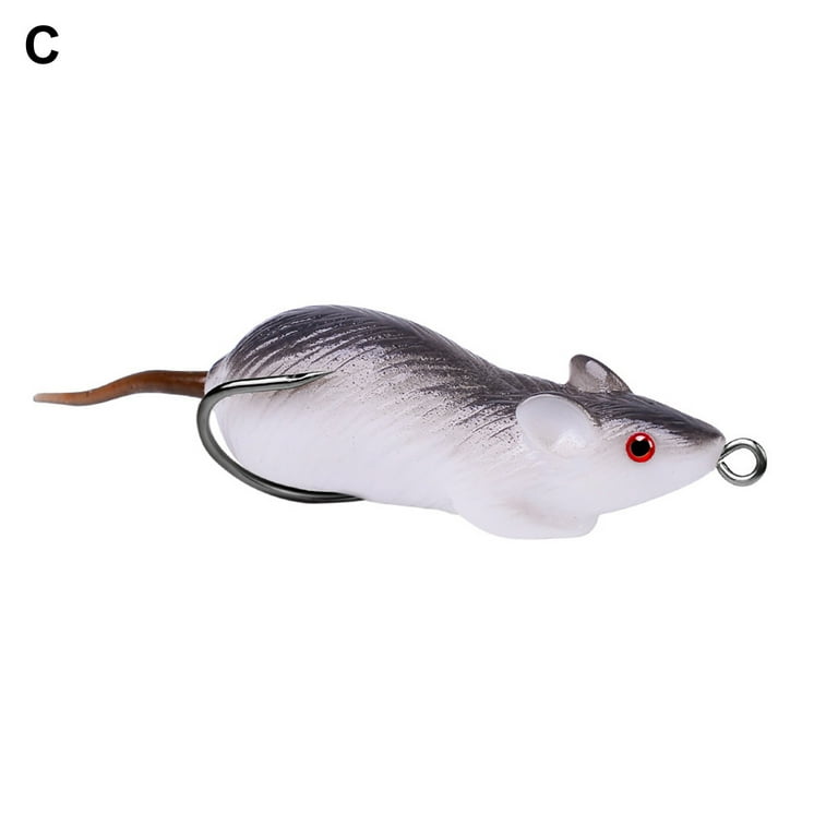 6cm 11.5g Reusable Rat Bait Wear Resistant Silicone Rat Lure With Double  Hook for Fishing 