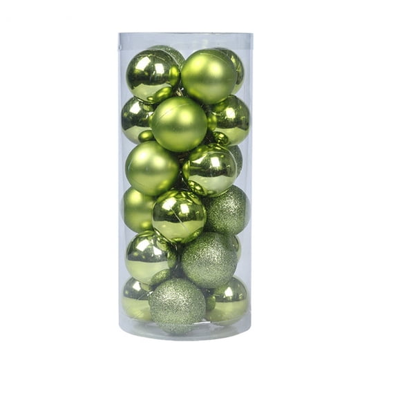 6cm 24pcs Christmas Tree Ball Bauble Hanging Home Party Ornament Decor, Green