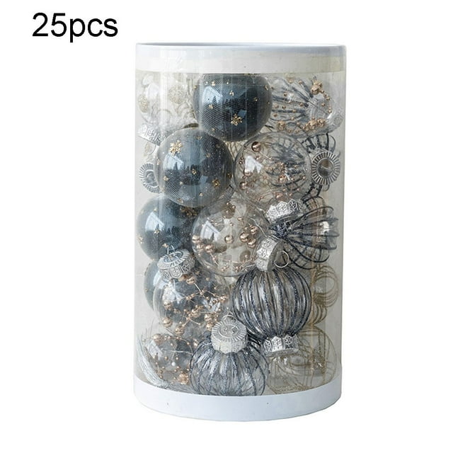 6cm Christmas Balls Set for Tree Decoration Silver, Gold, Brown