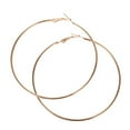 thumbnail image 1 of 7cm Large Gold Plated Stainless Steel Basketball Wives Women Fashion Jewelry Hoop Earrings, 1 of 6