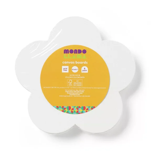 6ct Flower Shaped Canvas