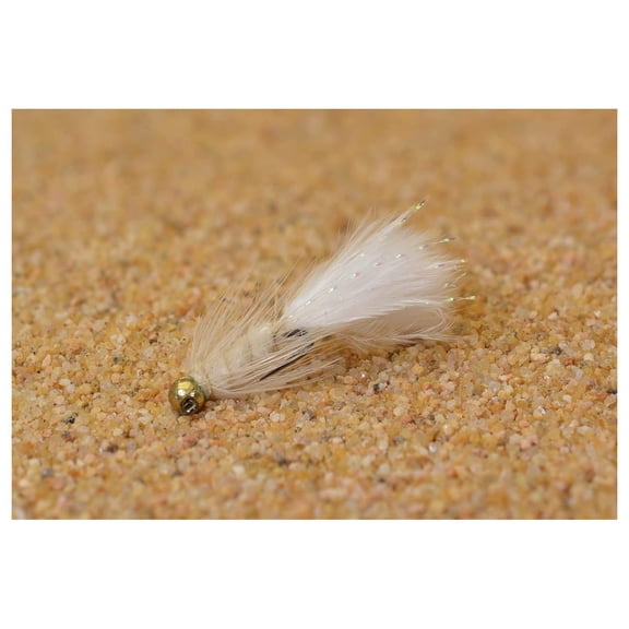 6ct - Tungsten Micro White Wooly Bugger Jig Head Fly - Euro Nymph - Hanak Hook