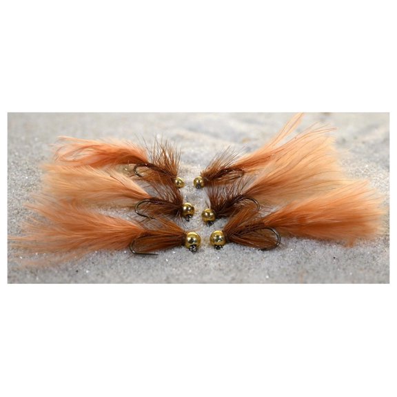 6ct - Tungsten Micro Wooly Bugger Jig Head Fly - Euro Nymph for Trout and Other Species